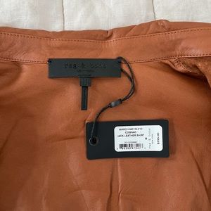 NWT Rag & Bone Leather Overshirt